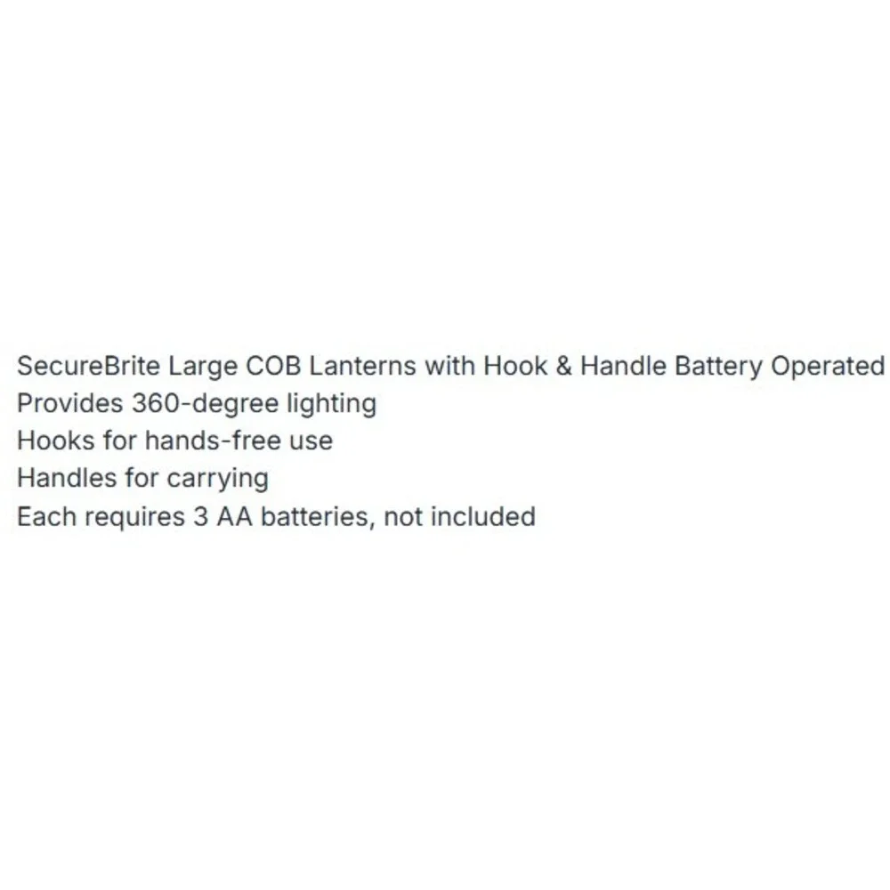 SecureBrite Large COB Lantern Purple Battery Operated Collapsible LED Work Light